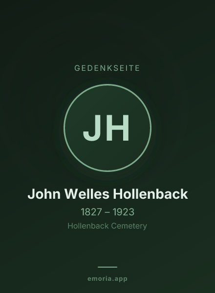Gedenkportrait von John Welles Hollenback