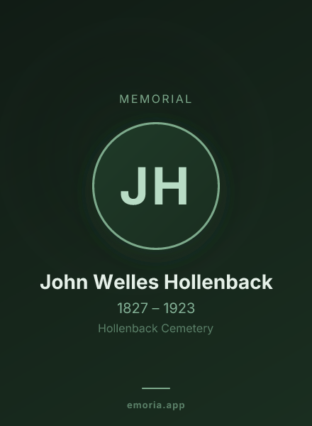 Memorial portrait of John Welles Hollenback