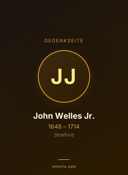 Gedenkportrait von John Welles Jr.