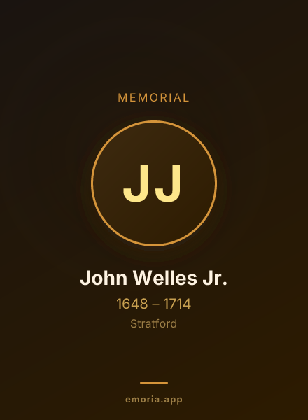 Memorial portrait of John Welles Jr.