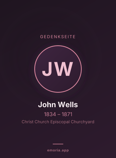 Gedenkportrait von John Wells