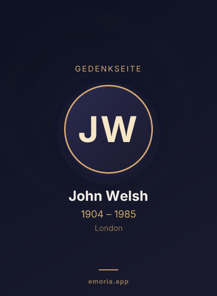 Gedenkportrait von John Welsh