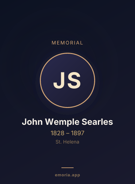 Memorial portrait of John Wemple Searles