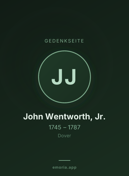 Gedenkportrait von John Wentworth, Jr.