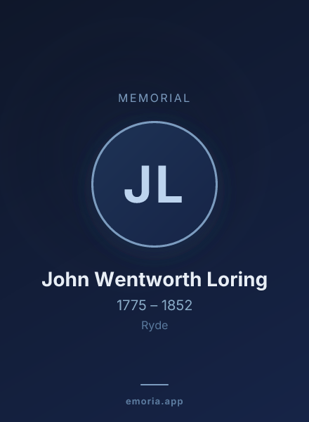 Memorial portrait of John Wentworth Loring