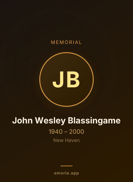 Memorial portrait of John Wesley Blassingame