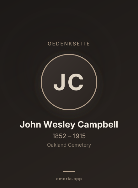 Gedenkportrait von John Wesley Campbell