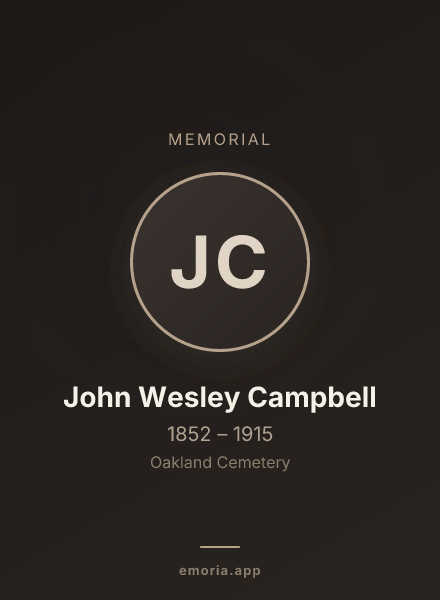 Memorial portrait of John Wesley Campbell
