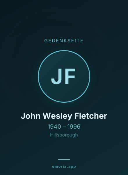 Gedenkportrait von John Wesley Fletcher