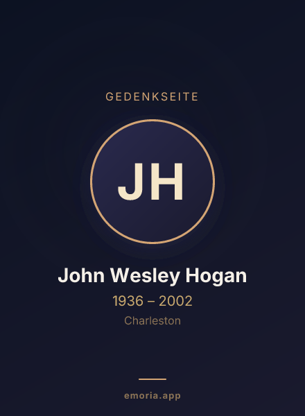 Gedenkportrait von John Wesley Hogan