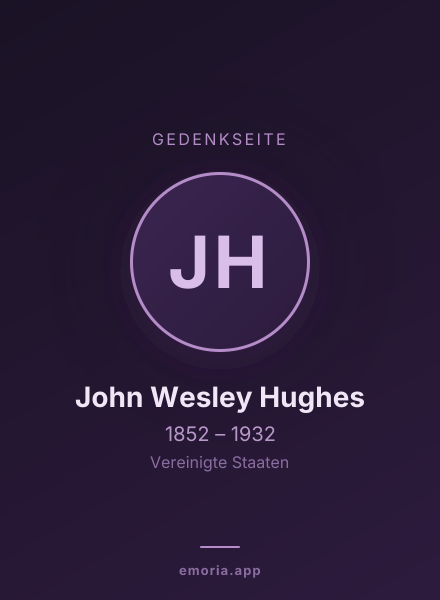 Gedenkportrait von John Wesley Hughes