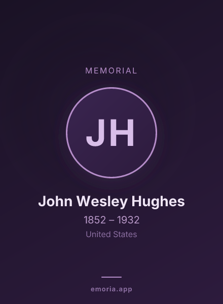 Memorial portrait of John Wesley Hughes