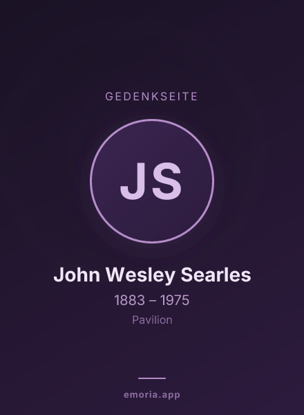 Gedenkportrait von John Wesley Searles
