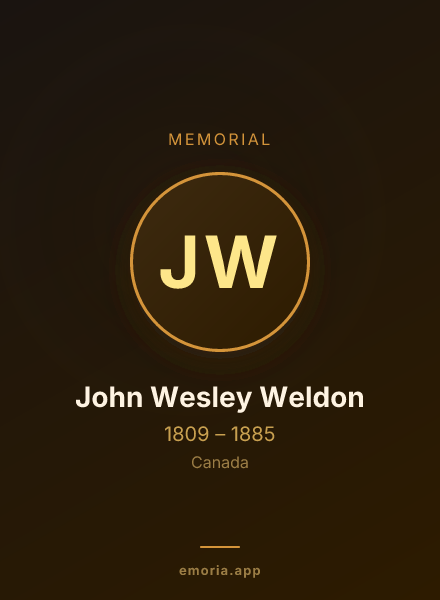 Memorial portrait of John Wesley Weldon
