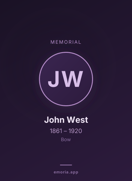 Memorial portrait of John West