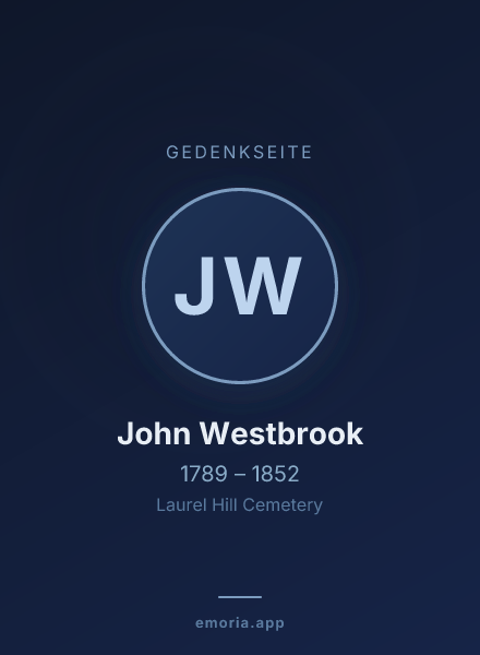 Gedenkportrait von John Westbrook