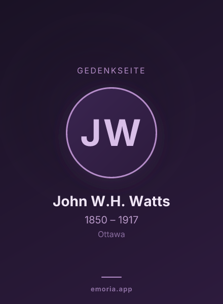 Gedenkportrait von John W.H. Watts