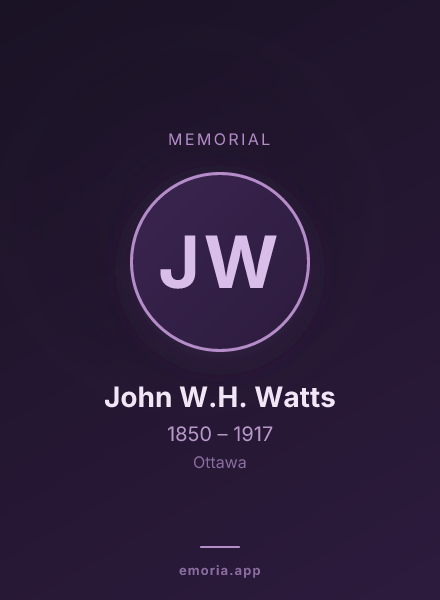 Memorial portrait of John W.H. Watts