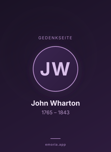 Gedenkportrait von John Wharton