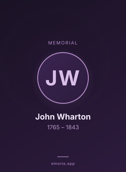 Memorial portrait of John Wharton