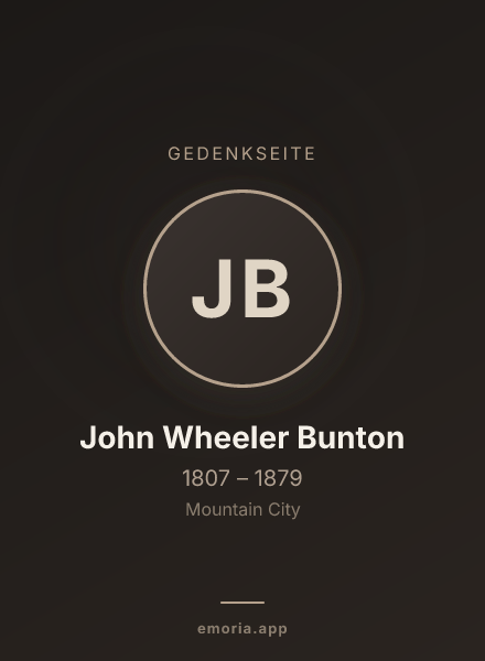 Gedenkportrait von John Wheeler Bunton