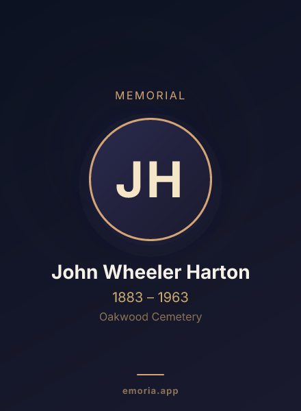 Memorial portrait of John Wheeler Harton