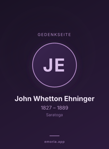 Gedenkportrait von John Whetton Ehninger