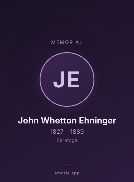 Memorial portrait of John Whetton Ehninger