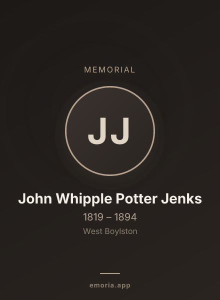 Memorial portrait of John Whipple Potter Jenks