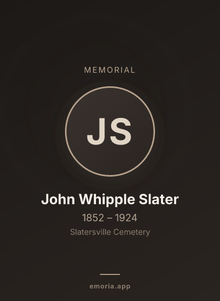 Memorial portrait of John Whipple Slater