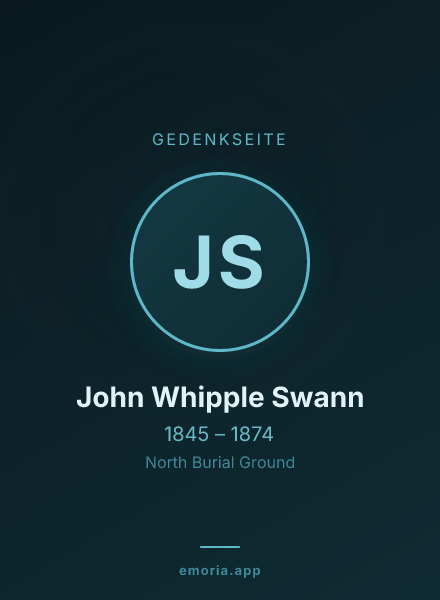 Gedenkportrait von John Whipple Swann