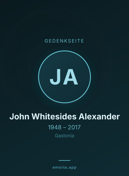 Gedenkportrait von John Whitesides Alexander