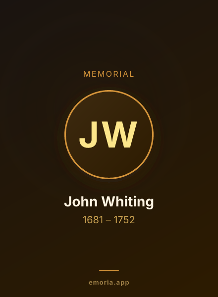 Memorial portrait of John Whiting