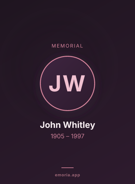 Memorial portrait of John Whitley