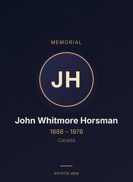 Memorial portrait of John Whitmore Horsman