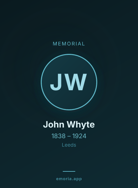 Memorial portrait of John Whyte
