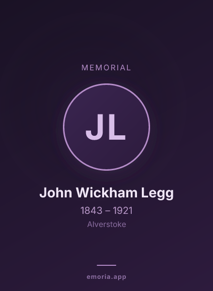 Memorial portrait of John Wickham Legg
