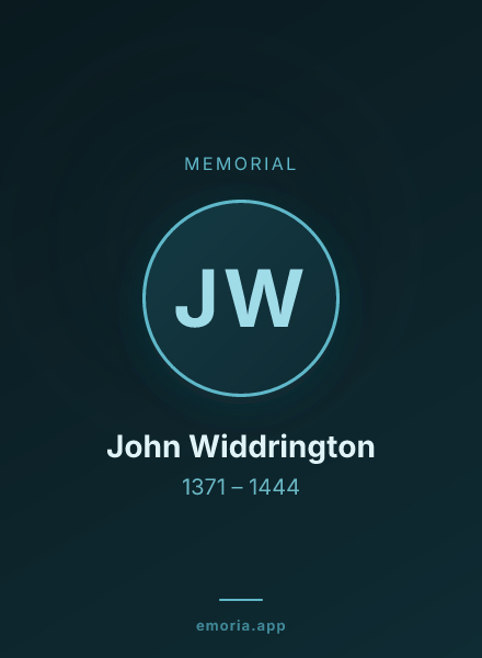 Memorial portrait of John Widdrington