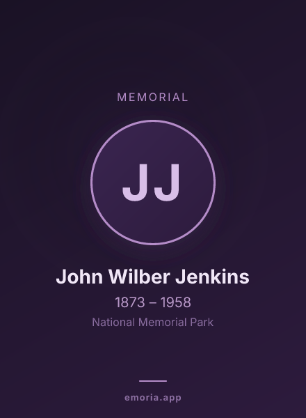 Memorial portrait of John Wilber Jenkins