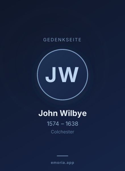 Gedenkportrait von John Wilbye