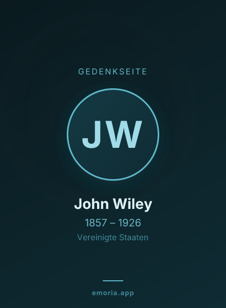 Gedenkportrait von John Wiley