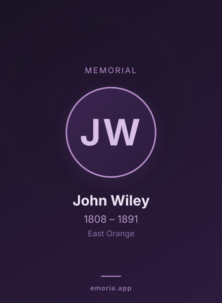 Memorial portrait of John Wiley