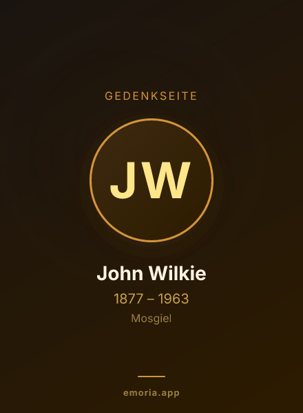 Gedenkportrait von John Wilkie