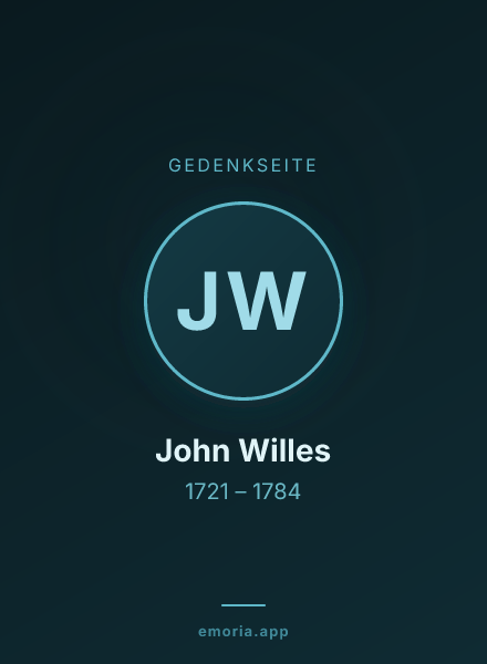 Gedenkportrait von John Willes