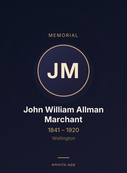 Memorial portrait of John William Allman Marchant