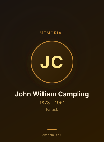 Memorial portrait of John William Campling