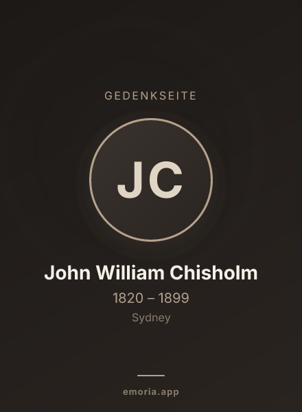Gedenkportrait von John William Chisholm