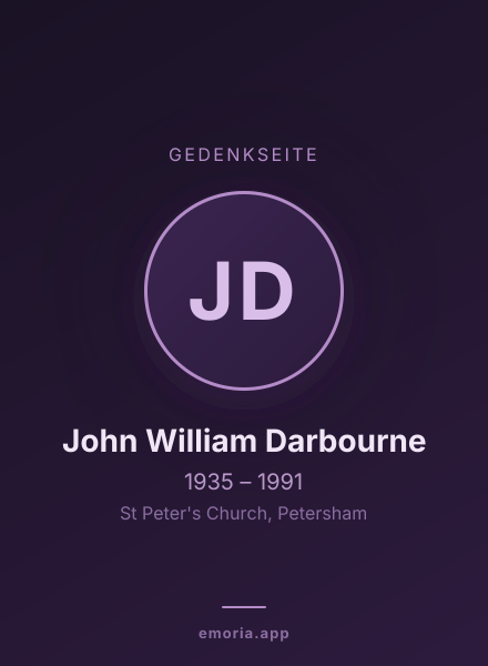 Gedenkportrait von John William Darbourne