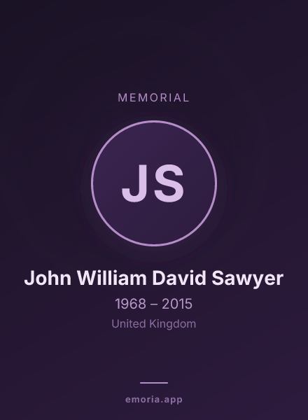 Memorial portrait of John William David Sawyer