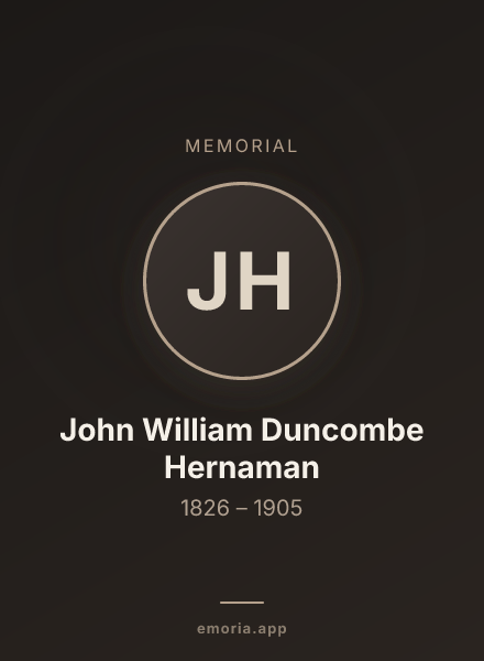 Memorial portrait of John William Duncombe Hernaman